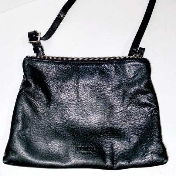 Margot Black Leather Crossbody Bag - Picture 1 of 7